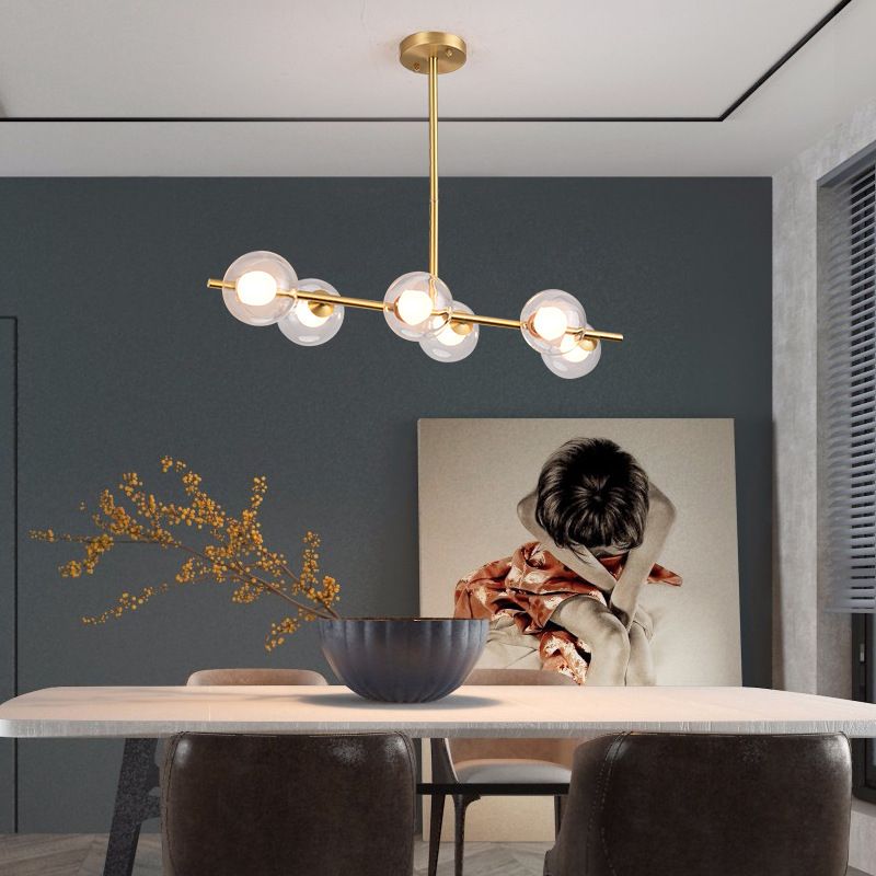 Accesorios de iluminación de Globe Island accesorios de iluminación colgante de vidrio transparente para restaurante