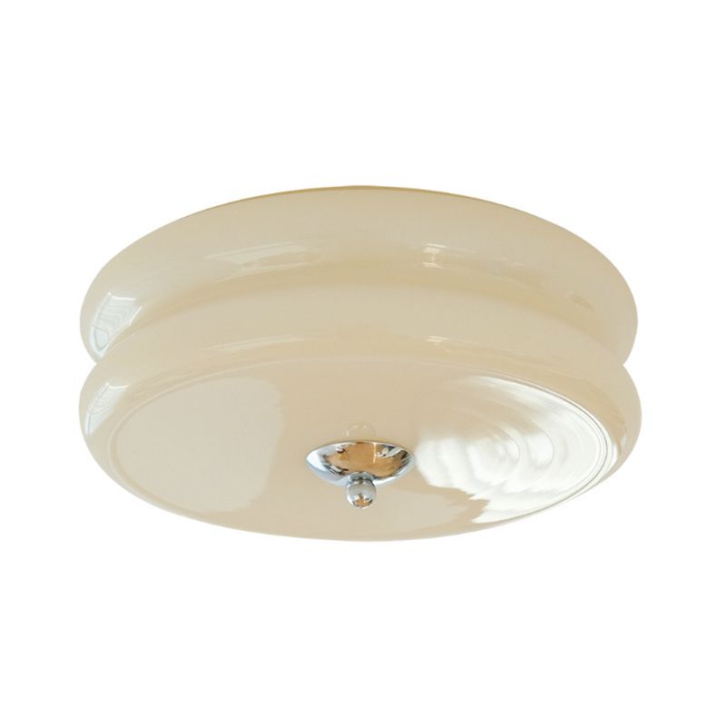 Flush Mount Lighting Modern Glass Flush Mount in White Finish