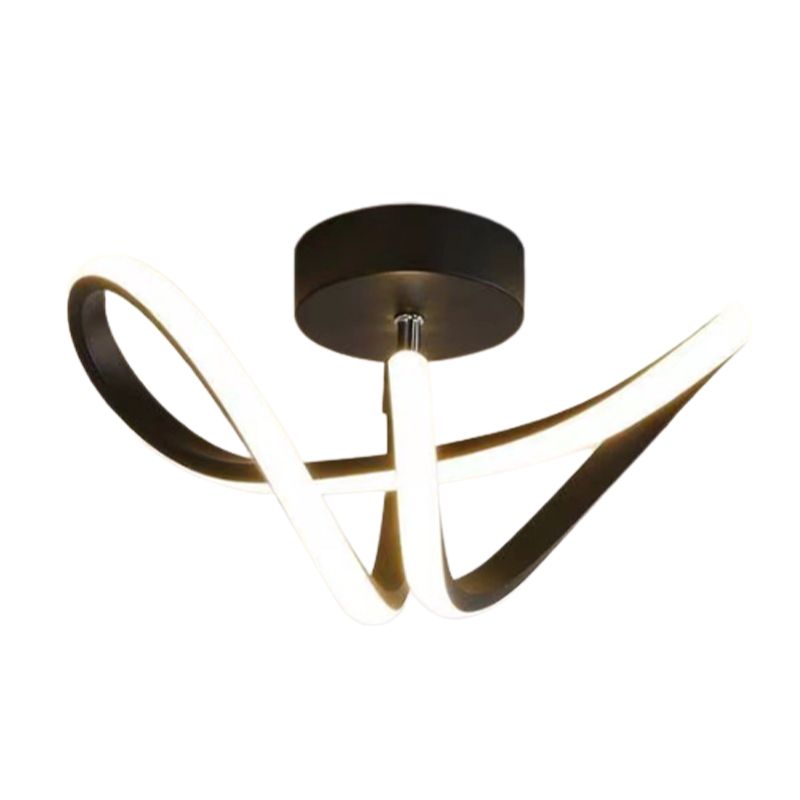 Geometric Semi Flush Light Modern Metal Semi Flush Mount Light Fixture