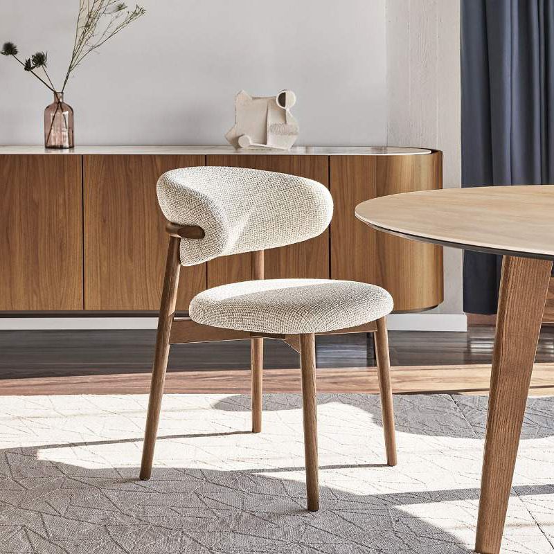 Dining Room Contemporary Upholstered Open Back Dining Side Chair