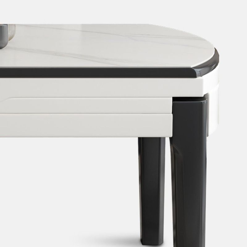 Modern Style Dining Table Solid Wood Base Round Dinner Table for Living Room