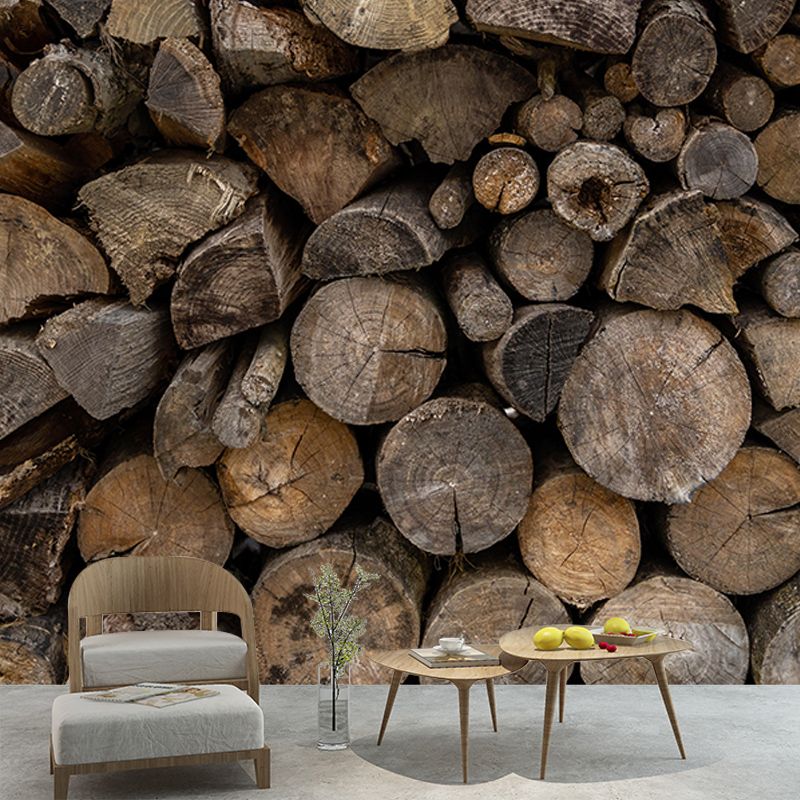 Living Room Wall Mural Industrial Wood Texture Decorative Eco-friendly Wall Covering