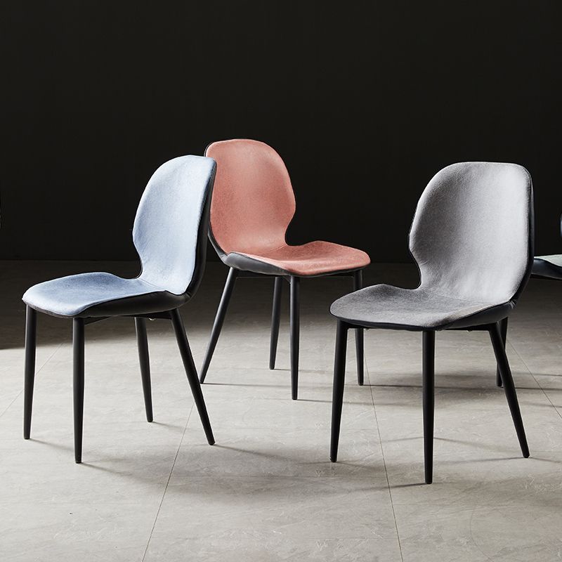 Upholstered Contemporary Restaurant Side Chair Matte Finish Parsons Dining Chair
