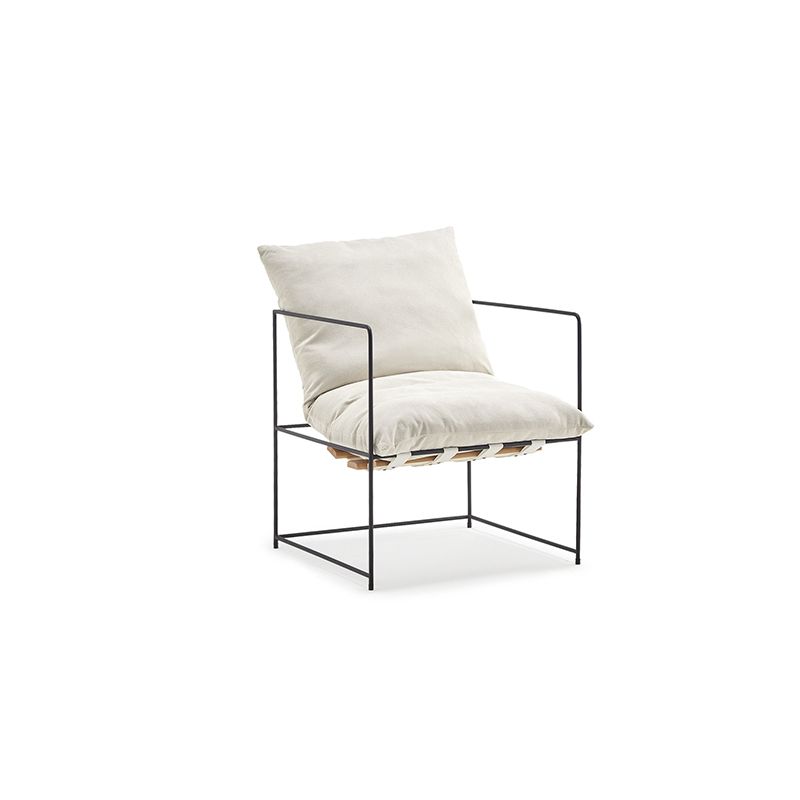 Arm Chair 26.77" L x 26.77" W x 26.77" H  Accent Armchair with Pillow Back