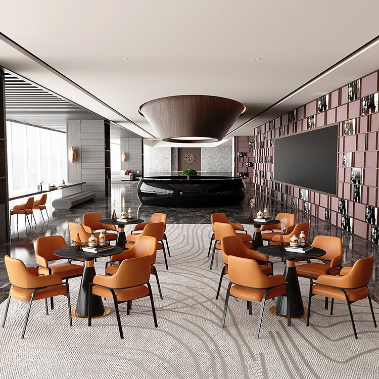 Traditional Luxury Round Indoor Table Sintered Stone Top Table for Kitchen