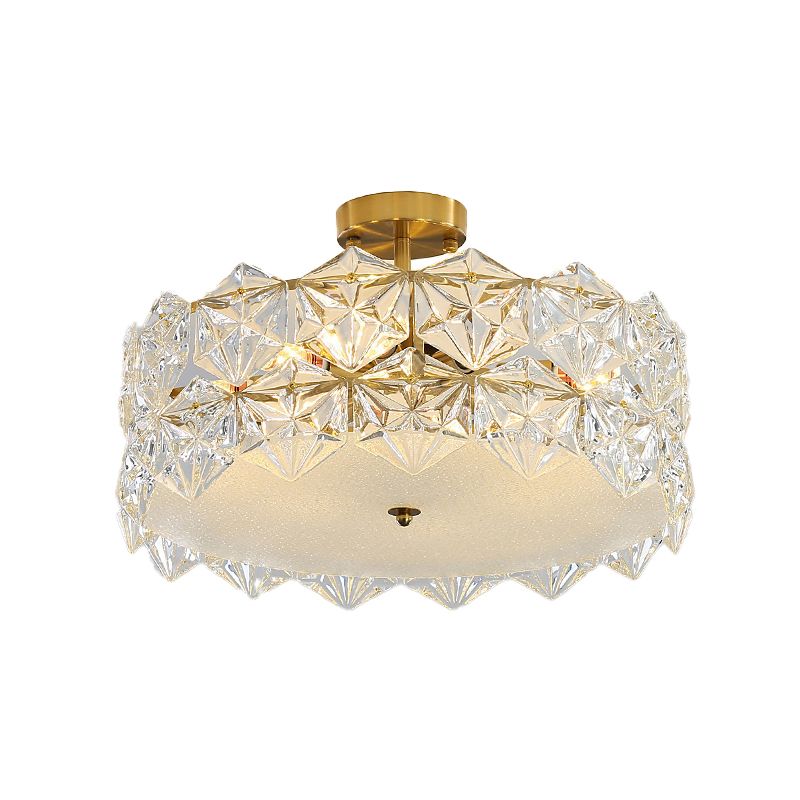 Contemporary Ceiling Light Glass Flush Mount Lighting Fixture for Bedroom