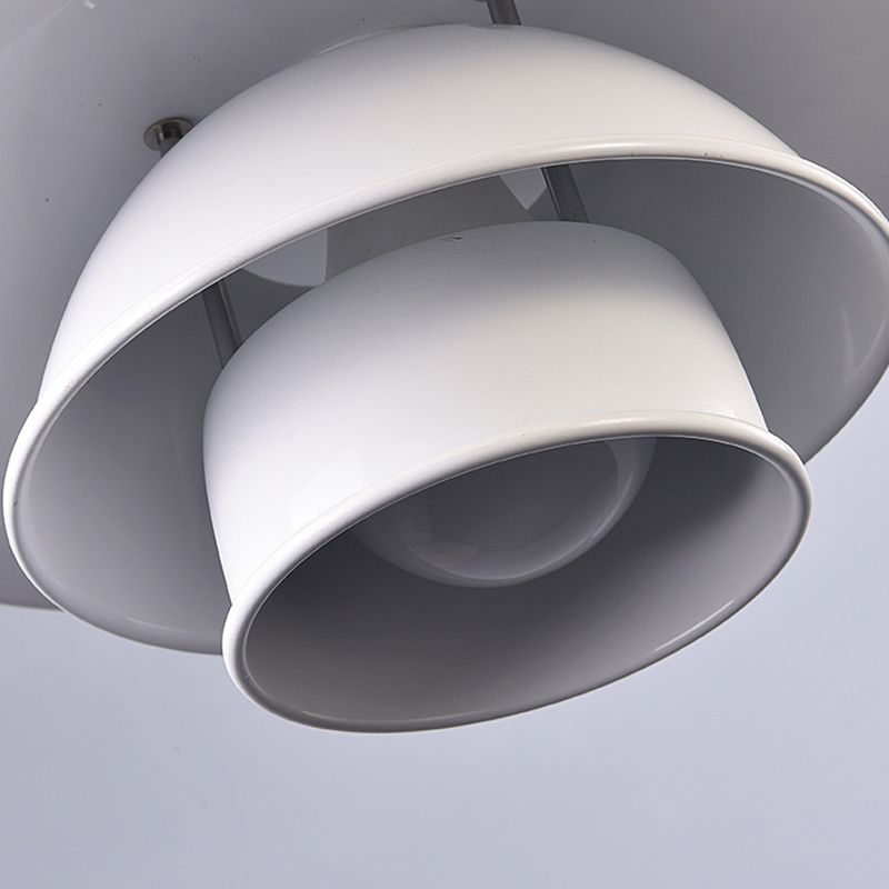 Wit metaalvliegende schotel Hangende licht 1 lichte Noordse stijl hangende lamp voor restaurant