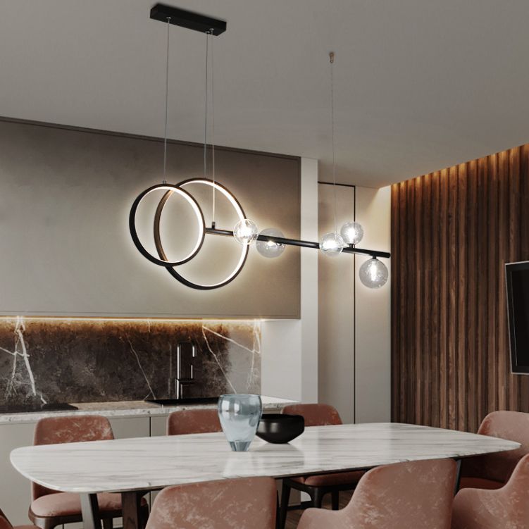 Modern Lighting Chandelier Linear Island Lighting Hanging Island Lights Glass Island Pendants