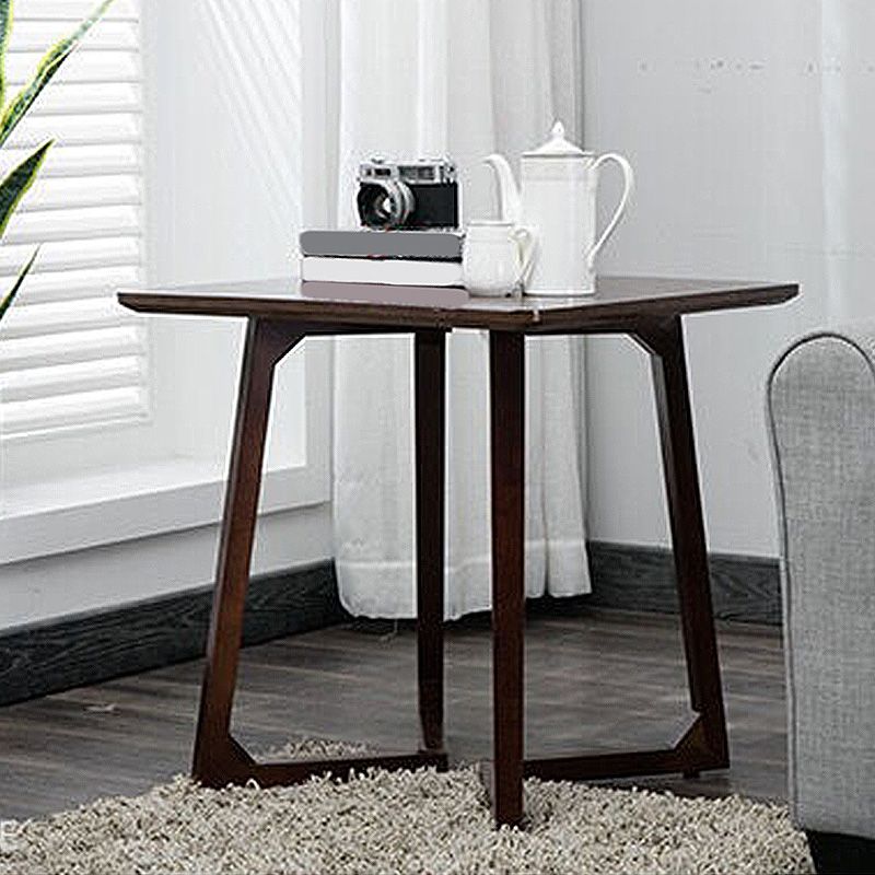 Sleigh-like Base Design Wood/walnut Rubber Wood Craft Coffee Table