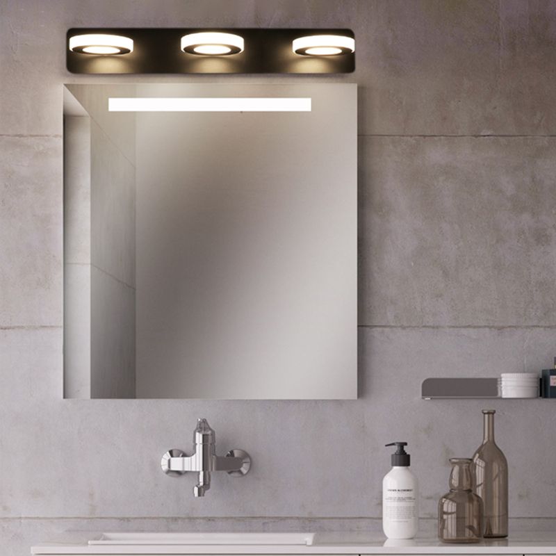 Multi Light Black Vanity Light Modern Style Waterproof Mirror Light for Bathroom