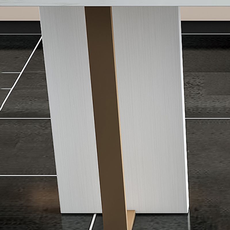 Glam Style Bistro Bar Table Faux Marble Bar Table for Living Room