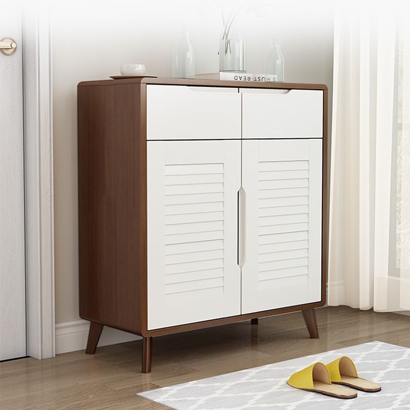 39.37" Tall Wood 2 - Door Accent Cabinet 2 - Drawer Storage Chest