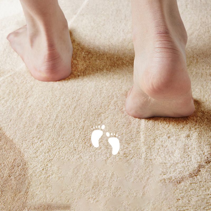 Dark Brown Modern Rug Polyester Color Piece Rug Washable Rug for Living Room