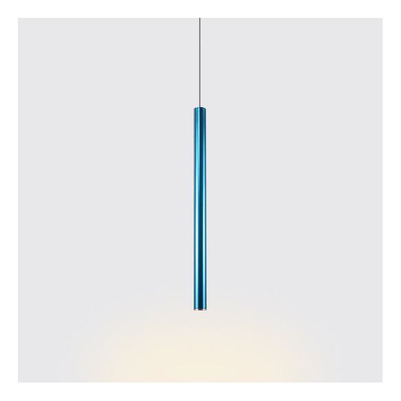 Silber/rot/blaues Metall schlanker Deckenleuchte Nordisch Einfacher Stallsuspension Anhänger Licht in warm/weiß, 12 "/19.5"/23,5 "hoch