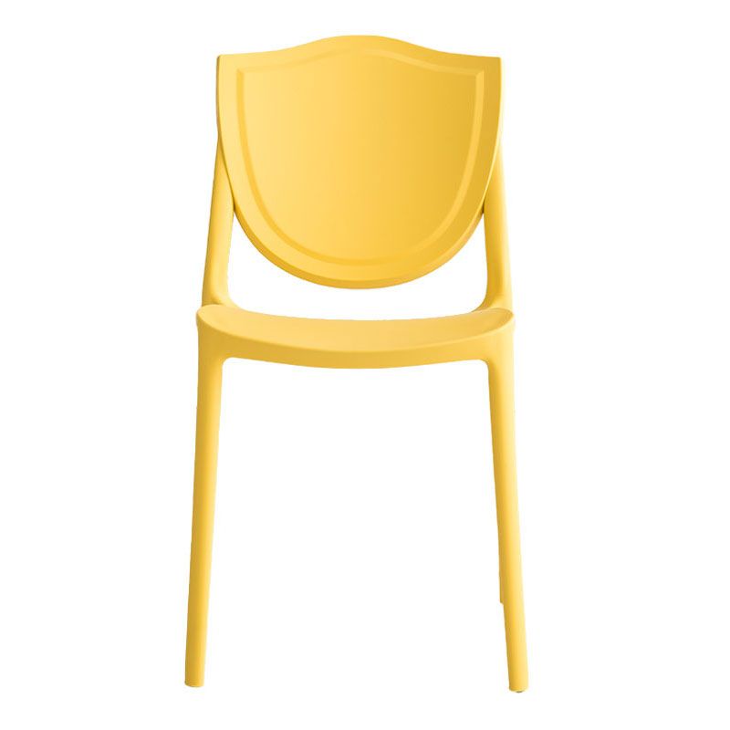 Silla de estilo moderno, sillas sin brazos con patas de plástico para cocina
