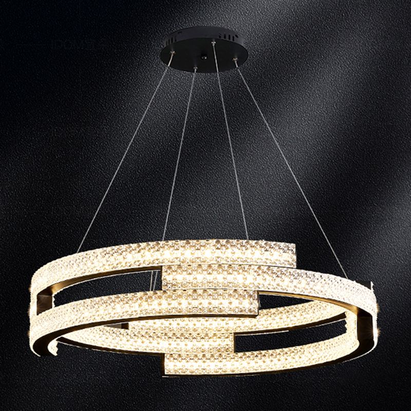 Nordic Style Circle Chandelier Metal LED Chandelier Pendant for Dining Room
