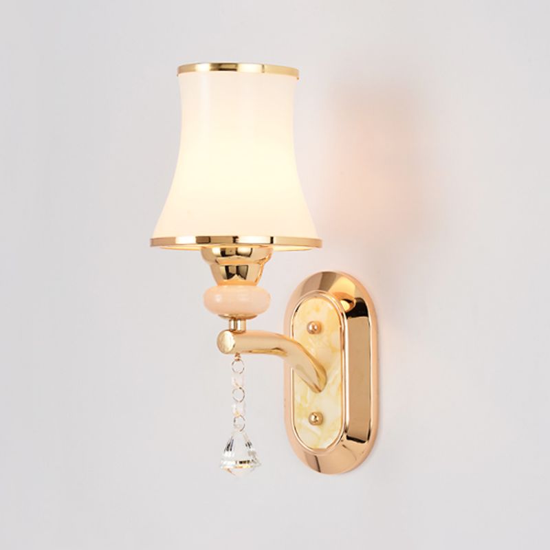 Modern Simple Vanity Light Cylinder Shape Vanity Lamp with Glass Shade for Shower Room