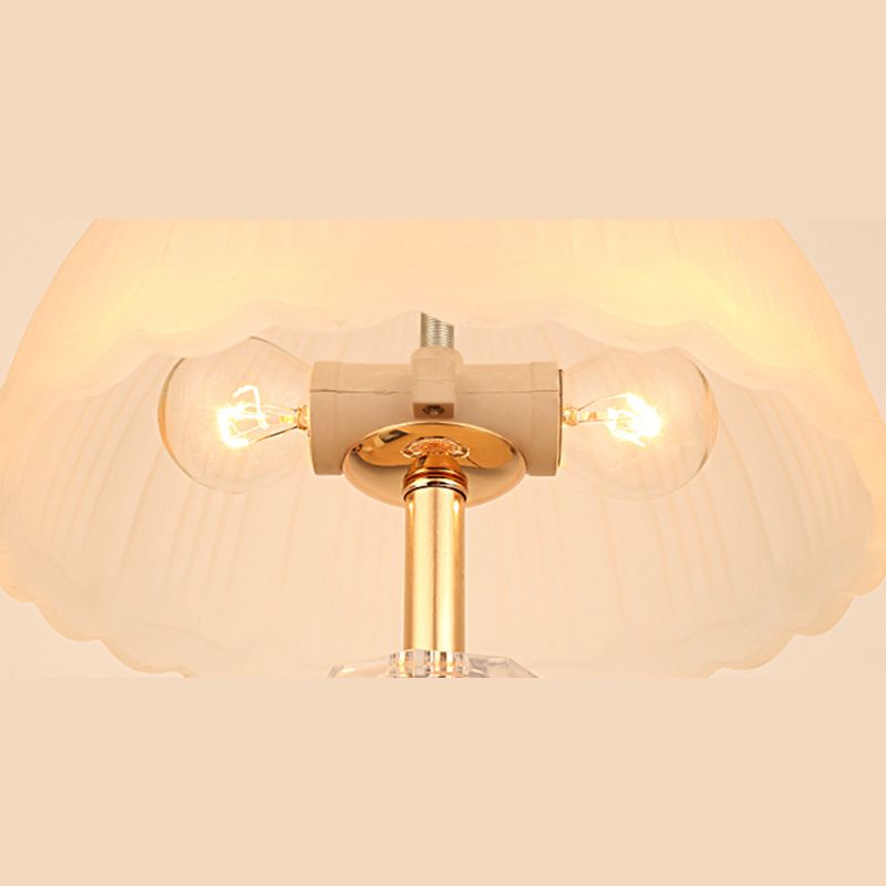 Ultra-moderne Einfachheit Domtisch Lampe weiße Glas Nachttisch-Lampe für Schlafzimmer