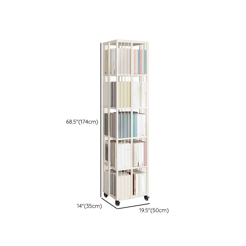 Scandinavian Metal Book Shelf Freestanding Standard Kids Bookshelf in White