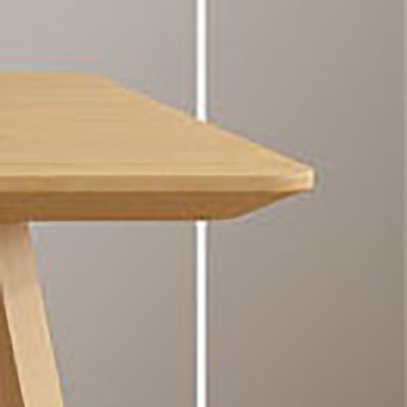 Solid Wood Top Dining Table Traditional Luxury Table with Pine Wood Sled Base