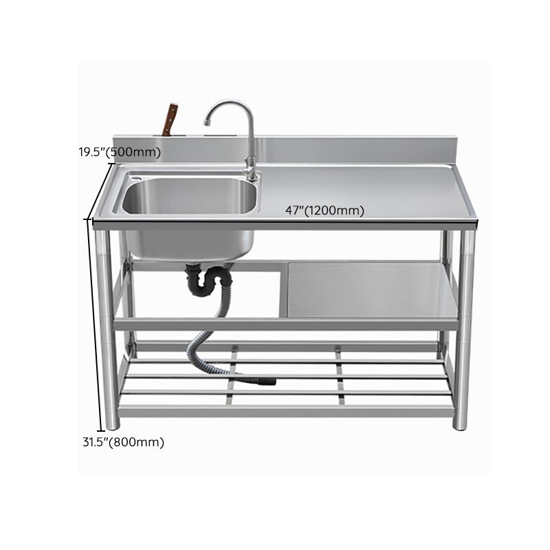 Modern Style Kitchen Sink All-in-one Stainless Steel Kitchen Sink with Drain Assembly