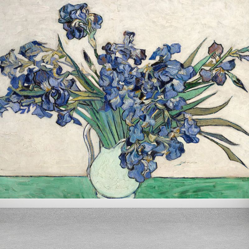 Whole Flower Potting Mural Wallpaper for Wall Decor Contemporary Girls Room Wall Art