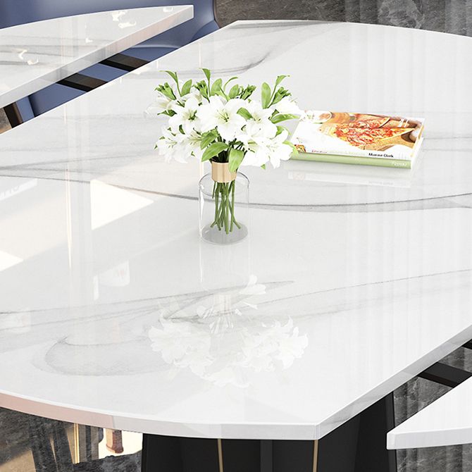 Eenvoud Ronde Eetkamertafel Gesinterde stenen tafel met zwarte voetstuk