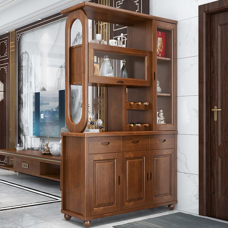 Modern Solid Wood Cabinet 15.74" Wide Accent Cabinet with Drawers and Doors