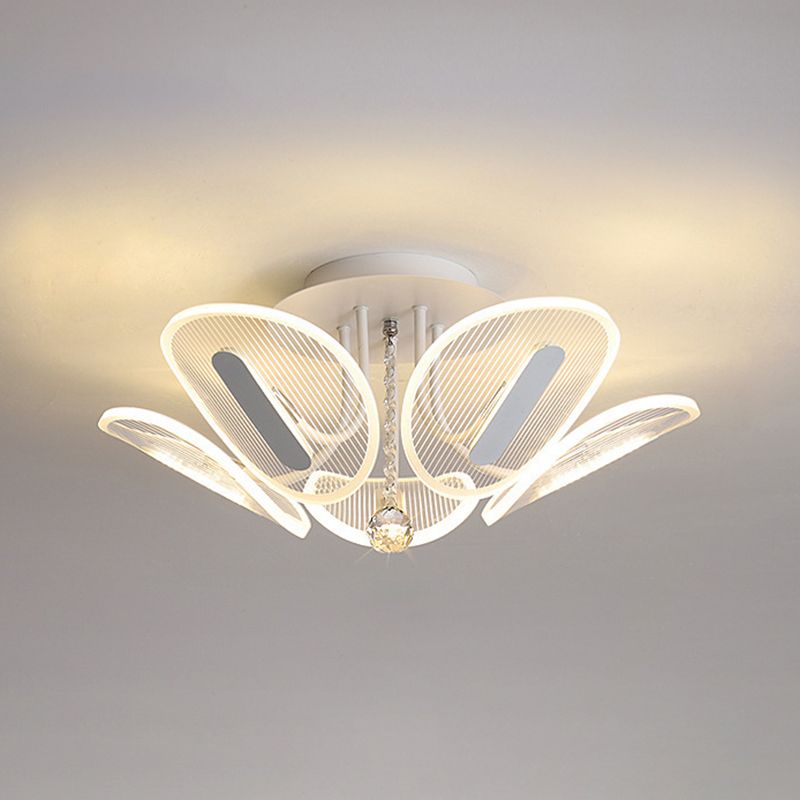 Radial Flush Mount Ceiling Light Contemporary Metal Ceiling Light Fixtures for Bedroom