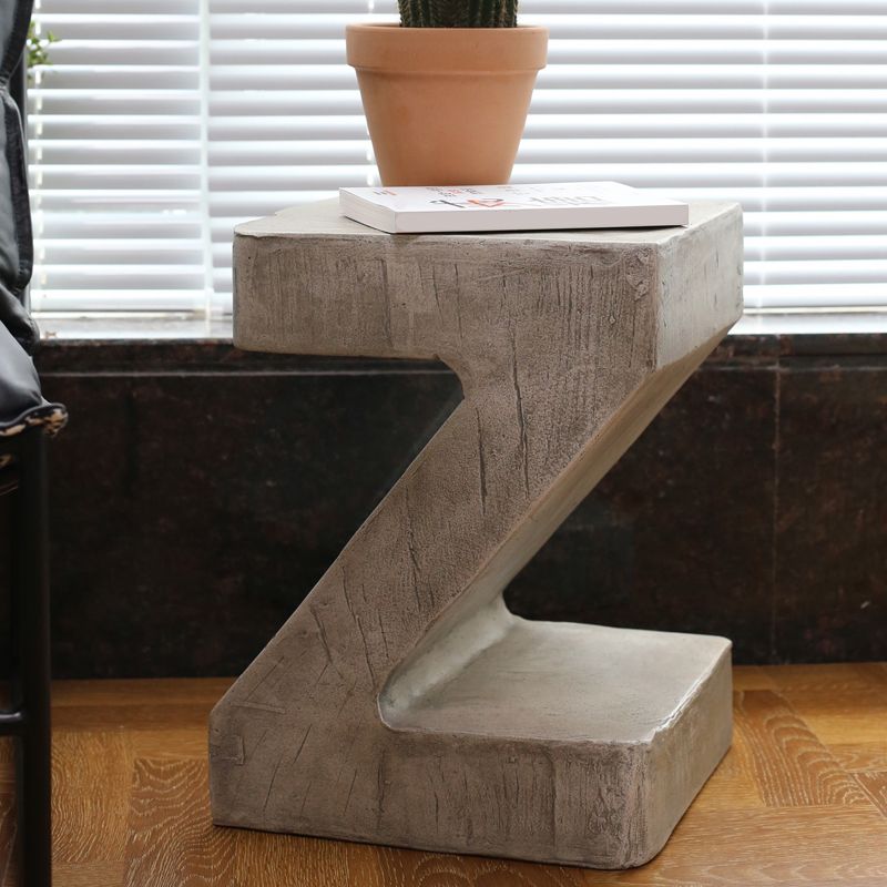 Concrete Free-Form End Table No Distressing Living Room Side Table