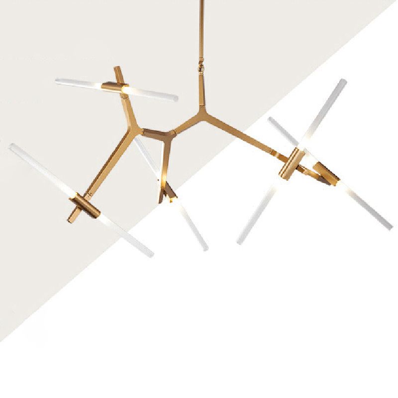 Multi Lights Aluminum Chandelier Light Fixtures Modern Style Branch Pendant Lights
