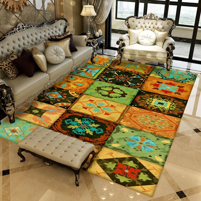 Americana Living Room Tapijt Multi-kleuren Southwestern Print Tapijt Polypropyleen Anti-slip Machine Wasbaar Rug