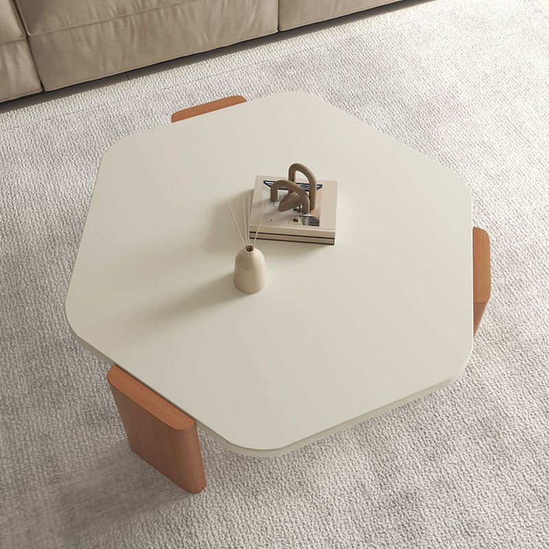 No Distressing Modern Coffee Table Set Beech Coffee Table with 3 Legs