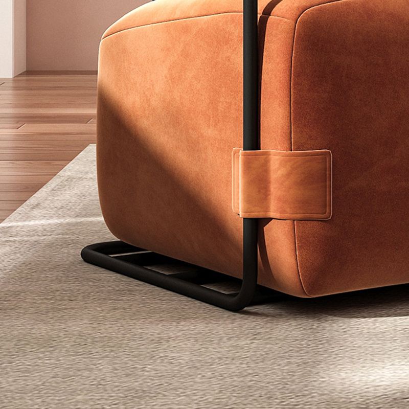 26.77" Wide Metal Arm Chair Velvet Accent Armchair for Bedroom