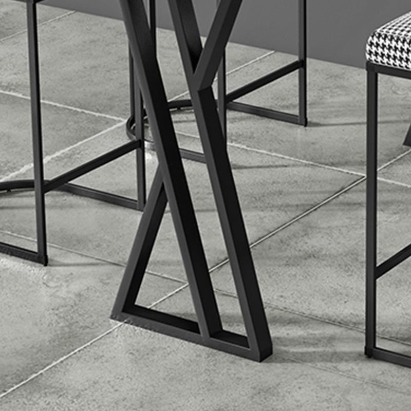 Industrial Rectangle Top Counter Table 42-inch Height Table for Coffee Shop