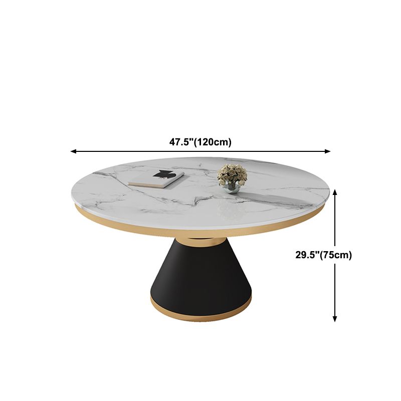 Black and White Dining Table Traditional Luxury Stone and Metal Dining Room Collection