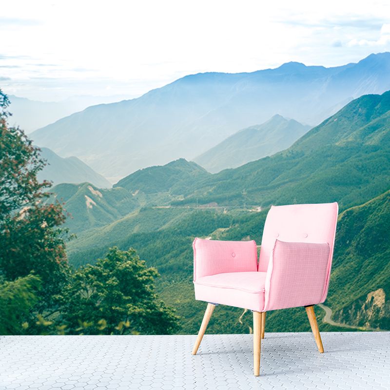 Environmental Wall Mural Wallpaper Majestic Mountains Living Room Wall Mural