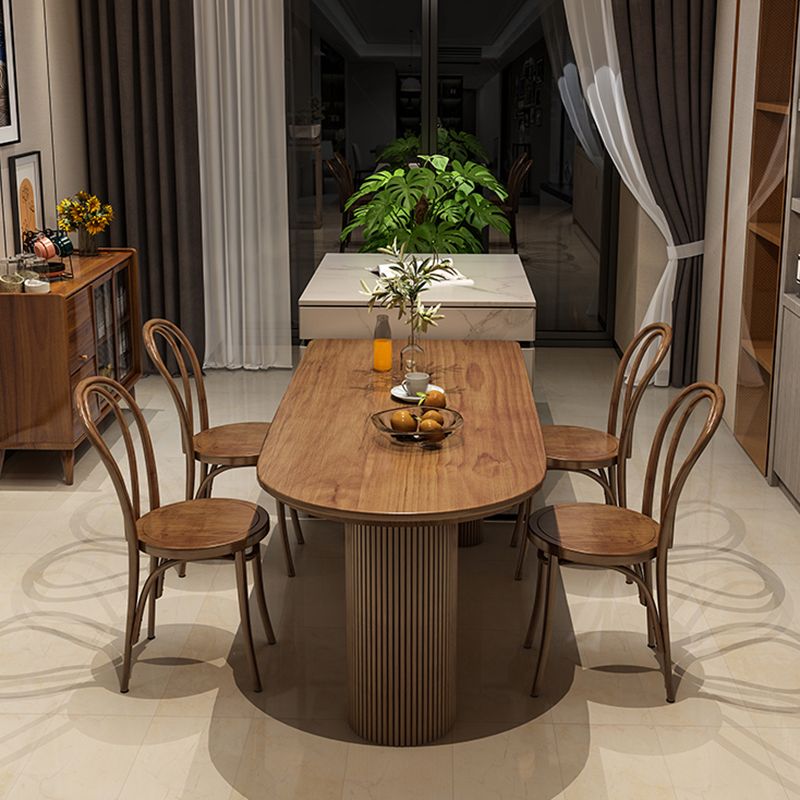 Free Form Solid Wood Dining Table Contemporary Dining Table for Dining Room