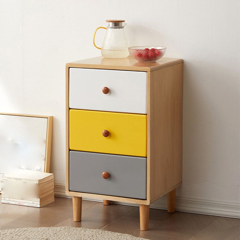 Modern Solid Wood Chest with 4 Natural Legs and Soft Close Drawers