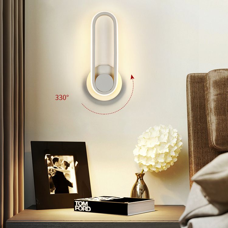 Silica Gel LED Rotable Pared Spliqu en estilo creativo moderno de hierro forjado Luz de pared oblonga para espacios interiores