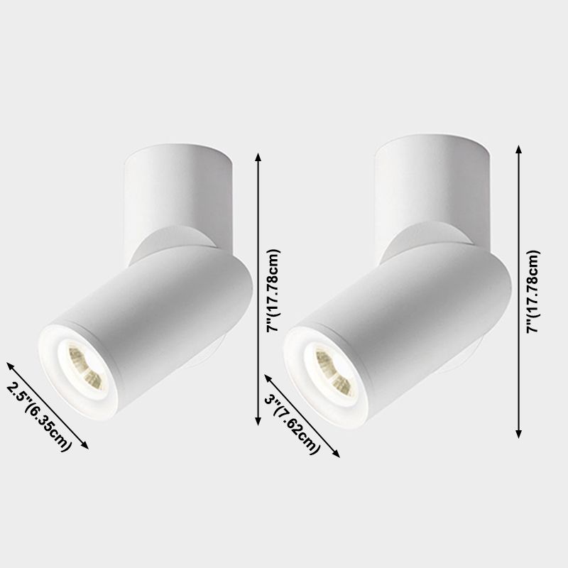 Mini Cylindrical LED Surface Mounted Ceiling Lamp Modern Adjustable Downlight