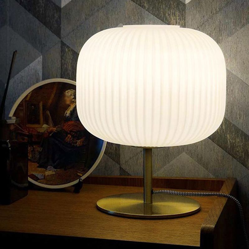 Glastrommel Nachttischlampen moderner Stil 1 leichte Nachttischlampe