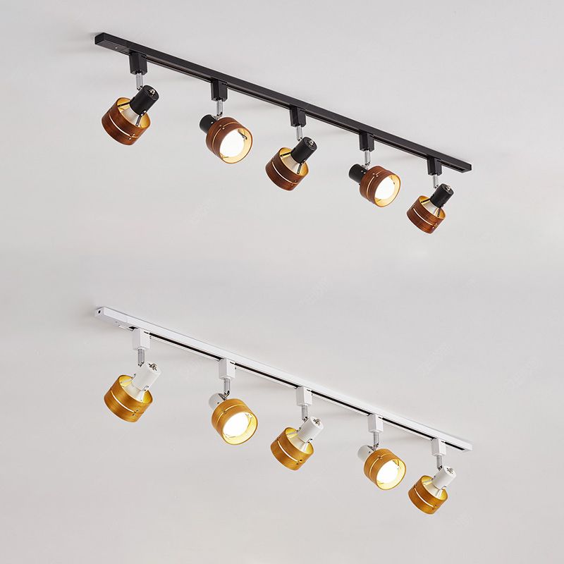 Cylinder Ceiling Flush Mount Contemporary Style Metal Ceiling Mount Light Fixture