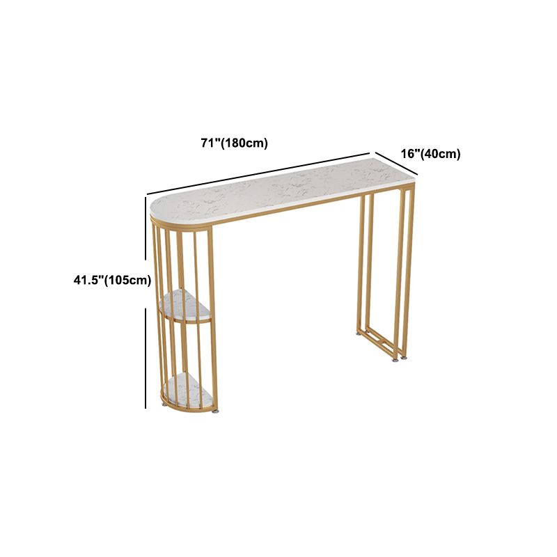 Glam 1/3 Pieces Bar Table Set Stone Counter Table with High Stools for Cafe