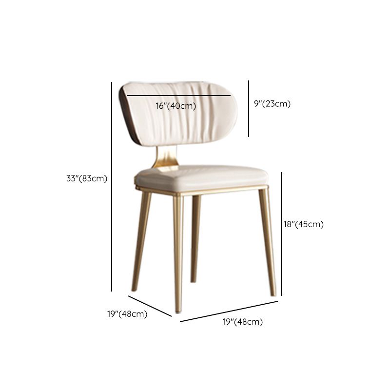 Glam Kitchen Dining Chairs Upholstered Armless Dining Chairs