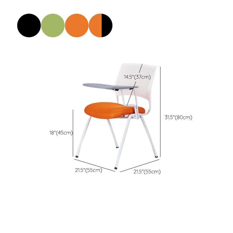 Contemporary Desk Chair Mid-Back No Wheels Armless Office Chair