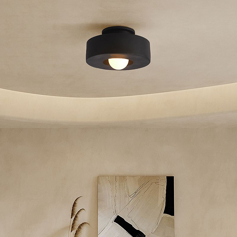 Drum Shape LED Ceiling Flush Contemporary 1 - Light Flush Mount