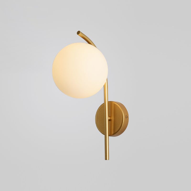 Nordische Wandmontage Lampe moderne runde Glasschatten Wandleuchte für Wohnzimmer