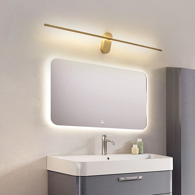 Nordic Style Copper Vanity Light Strip Shape Vanity Lamp for Shower Room