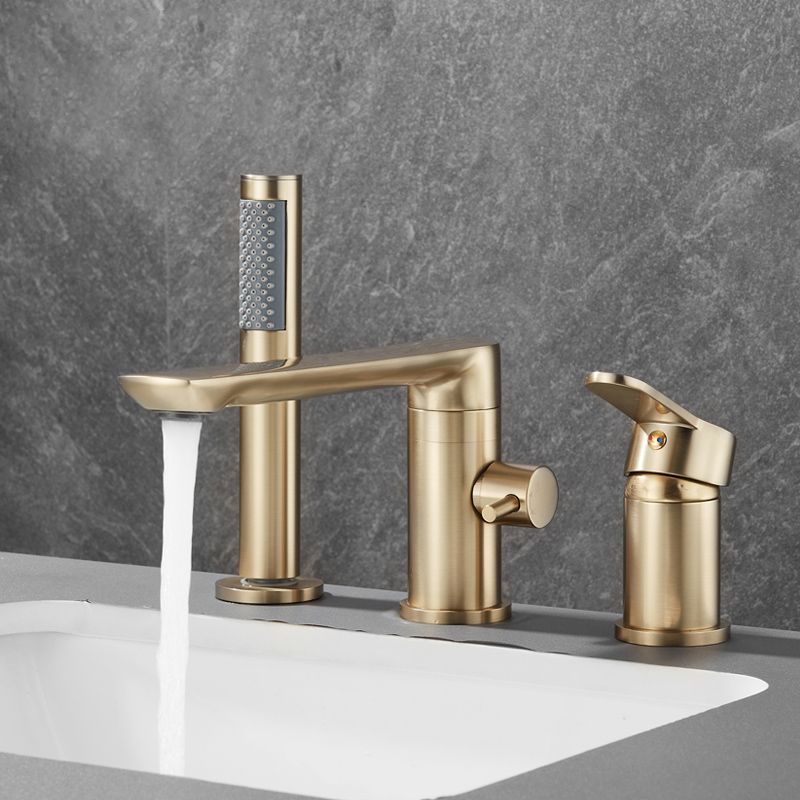 Modern Swivel Bathtub Faucet Double Handle Deck Mounted Bathroom Faucet with Handles
